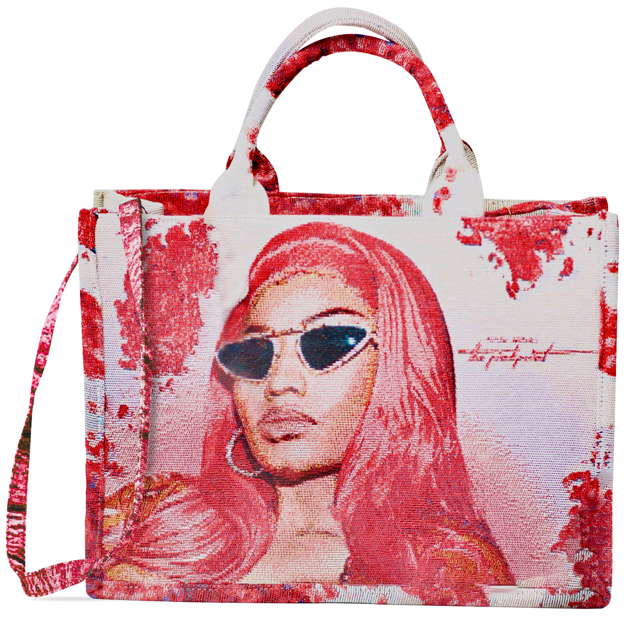 Pink Print Tote Bag